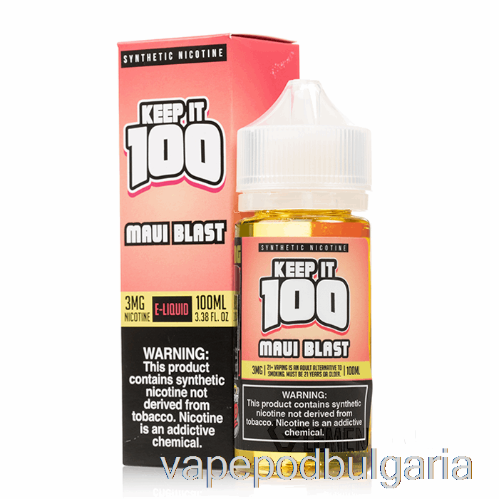 Vape 10000 Дръпки Maui Blast - Keep It 100 E-liquid - 100ml 6mg